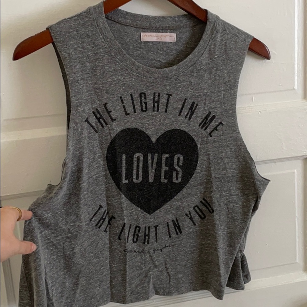 Spiritual Gangster Heather Grey Crop Tank
